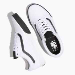 Vans Erkek Spor Ayakkabı Color Block Old Skool Beyaz/Siyah | 22776-221